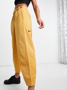 Nike woven trouser in gold yellow